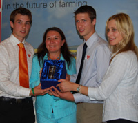 David, Jane King - Farmers Weekly, Daniel and Victoria With Their Award David, Jane King - Farmers Weekly, Daniel and Victoria With Their Award